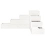 Planter 4 levels solid white pine wood 80.5x79x36 cm by , Pots and planters - Ref: Foro24-825318, Price: 88,25 €, Discount: %