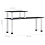 Black tempered glass kitchen shelf 45x16x26 cm by vidaXL, spice racks - Ref: Foro24-249524, Price: 26,22 €, Discount: %