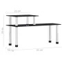 Estantería de cocina vidrio templado negro 45x16x26 cm de vidaXL, Especieros - Ref: Foro24-249524, Precio: 25,70 €, Descuento: %