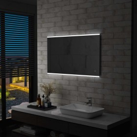 Espejo de pared de baño con LED y sensor táctil 100x60 cm