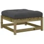 Garden stool with impregnated pine wood cushion by , Modular outdoor sofas - Ref: Foro24-838100, Price: 66,05 €, Discount: %