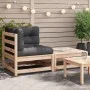 Equine garden sofa with cushions and footrest by , Modular outdoor sofas - Ref: Foro24-838109, Price: 115,66 €, Discount: %