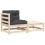 Equine garden sofa with cushions and footrest by , Modular outdoor sofas - Ref: Foro24-838109, Price: 115,66 €, Discount: %