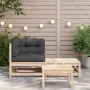 Equine garden sofa with cushions and footrest by , Modular outdoor sofas - Ref: Foro24-838109, Price: 115,66 €, Discount: %