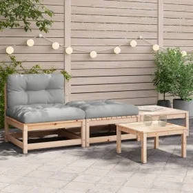 Garden sofa without armrests with cushions and footrest by , Modular outdoor sofas - Ref: Foro24-838142, Price: 136,81 €, Dis...