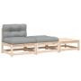 Garden sofa without armrests with cushions and footrest by , Modular outdoor sofas - Ref: Foro24-838142, Price: 141,28 €, Dis...