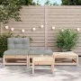Gartensofa ohne Armlehnen mit Kissen und Fußstütze von , Modulare Sofas für den Außenbereich - Ref: Foro24-838142, Preis: 136...