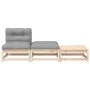 Gartensofa ohne Armlehnen mit Kissen und Fußstütze von , Modulare Sofas für den Außenbereich - Ref: Foro24-838142, Preis: 136...