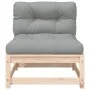 Gartensofa ohne Armlehnen mit Kissen und Fußstütze von , Modulare Sofas für den Außenbereich - Ref: Foro24-838142, Preis: 136...