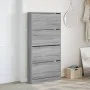 Schuhschrank mit 4 Klappschubladen Sonomagrau 80x21x163,5 cm von , Schuhregale und Schuhorganisatoren - Ref: Foro24-3214369, ...