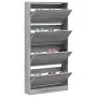 Schuhschrank mit 4 Klappschubladen Sonomagrau 80x21x163,5 cm von , Schuhregale und Schuhorganisatoren - Ref: Foro24-3214369, ...