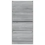 Schuhschrank mit 4 Klappschubladen Sonomagrau 80x21x163,5 cm von , Schuhregale und Schuhorganisatoren - Ref: Foro24-3214369, ...