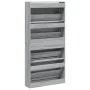Schuhschrank mit 4 Klappschubladen Sonomagrau 80x21x163,5 cm von , Schuhregale und Schuhorganisatoren - Ref: Foro24-3214369, ...