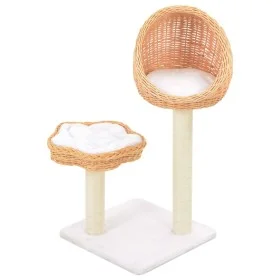 Cat scratching post with natural willow wood sisal post by vidaXL, Cat furniture - Ref: Foro24-170725, Price: 84,66 €, Discou...