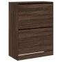 Shoe cabinet with 2 folding drawers oak brown 80x42x108 cm by , Shoe racks and shoe organizers - Ref: Foro24-3214405, Price: ...
