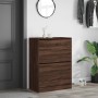 Shoe cabinet with 2 folding drawers oak brown 80x42x108 cm by , Shoe racks and shoe organizers - Ref: Foro24-3214405, Price: ...