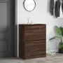 Shoe cabinet with 2 folding drawers oak brown 80x42x108 cm by , Shoe racks and shoe organizers - Ref: Foro24-3214405, Price: ...