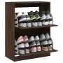 Shoe cabinet with 2 folding drawers oak brown 80x42x108 cm by , Shoe racks and shoe organizers - Ref: Foro24-3214405, Price: ...