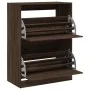 Shoe cabinet with 2 folding drawers oak brown 80x42x108 cm by , Shoe racks and shoe organizers - Ref: Foro24-3214405, Price: ...