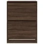 Shoe cabinet with 2 folding drawers oak brown 80x42x108 cm by , Shoe racks and shoe organizers - Ref: Foro24-3214405, Price: ...