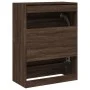 Shoe cabinet with 2 folding drawers oak brown 80x42x108 cm by , Shoe racks and shoe organizers - Ref: Foro24-3214405, Price: ...