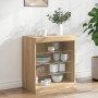 Sideboard with LED lights Sonoma oak 60.5x37x67 cm by , Sideboards - Ref: Foro24-836695, Price: 70,48 €, Discount: %