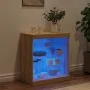 Sideboard with LED lights Sonoma oak 60.5x37x67 cm by , Sideboards - Ref: Foro24-836695, Price: 69,14 €, Discount: %