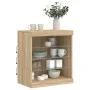 Sideboard with LED lights Sonoma oak 60.5x37x67 cm by , Sideboards - Ref: Foro24-836695, Price: 69,14 €, Discount: %