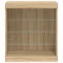 Sideboard with LED lights Sonoma oak 60.5x37x67 cm by , Sideboards - Ref: Foro24-836695, Price: 69,14 €, Discount: %