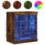 Sideboard with LED lights smoked oak 60.5x37x67 cm by , Sideboards - Ref: Foro24-836697, Price: 67,76 €, Discount: %