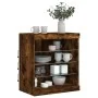 Sideboard with LED lights smoked oak 60.5x37x67 cm by , Sideboards - Ref: Foro24-836697, Price: 67,76 €, Discount: %