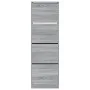 Shoe cabinet with 4 folding drawers Sonoma gray 60x34x187.5 cm by , Shoe racks and shoe organizers - Ref: Foro24-3214376, Pri...