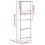 Shoe cabinet with 4 folding drawers Sonoma gray 60x34x187.5 cm by , Shoe racks and shoe organizers - Ref: Foro24-3214376, Pri...