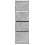 Shoe cabinet with 4 folding drawers concrete gray 60x34x187.5cm by , Shoe racks and shoe organizers - Ref: Foro24-3214374, Pr...