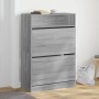 Shoe cabinet with 2 folding drawers Sonoma gray 80x34x116 cm by , Shoe racks and shoe organizers - Ref: Foro24-3214411, Price...