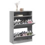 Shoe cabinet with 2 folding drawers Sonoma gray 80x34x116 cm by , Shoe racks and shoe organizers - Ref: Foro24-3214411, Price...