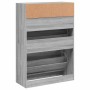 Shoe cabinet with 2 folding drawers Sonoma gray 80x34x116 cm by , Shoe racks and shoe organizers - Ref: Foro24-3214411, Price...