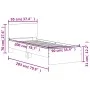 Bettgestell mit Kopfteil aus schwarzem Holzwerkstoff, 90 x 200 cm von , Betten und Lattenroste - Ref: Foro24-838625, Preis: 9...