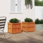 Jardineras de exterior 2 uds madera maciza de pino marrón cera de , Maceteros y jardineras - Ref: Foro24-837419, Precio: 100,...