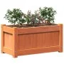 Outdoor planters 2 pcs solid wax brown pine wood by , Pots and planters - Ref: Foro24-837444, Price: 69,61 €, Discount: %