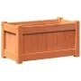 Outdoor planters 2 pcs solid wax brown pine wood by , Pots and planters - Ref: Foro24-837444, Price: 69,61 €, Discount: %