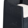 Garden chairs with cushions, 2 units, plastic with a rattan appearance. by vidaXL, Garden chairs - Ref: Foro24-45599, Price: ...