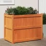 Outdoor planter solid wax brown pine wood 90x50x70 cm by , Pots and planters - Ref: Foro24-837471, Price: 89,89 €, Discount: %