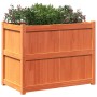 Outdoor planter solid wax brown pine wood 90x50x70 cm by , Pots and planters - Ref: Foro24-837471, Price: 90,79 €, Discount: %