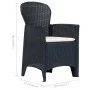 Garden chairs with cushions, 2 units, plastic with a rattan appearance. by vidaXL, Garden chairs - Ref: Foro24-45599, Price: ...