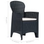 Gartenstühle mit Kissen 2 Stück Kunststoff Rattan-Optik von vidaXL, Gartenstühle - Ref: Foro24-45599, Preis: 175,57 €, Rabatt: %