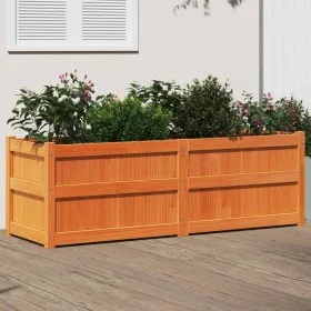 Jardinera exterior madera maciza pino marrón cera 150x50x50 cm de , Maceteros y jardineras - Ref: Foro24-837486, Precio: 155,...