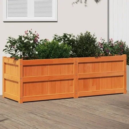 Pflanzgefäß für den Außenbereich aus massivem, wachsbraunem Kiefernholz, 150 x 50 x 50 cm von , Töpfe und Pflanzgefäße - Ref:...
