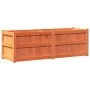 Outdoor planter solid wax brown pine wood 150x50x50 cm by , Pots and planters - Ref: Foro24-837486, Price: 155,46 €, Discount: %