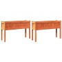 Planters with legs 2 pcs solid wax brown pine wood by , Pots and planters - Ref: Foro24-837569, Price: 115,71 €, Discount: %